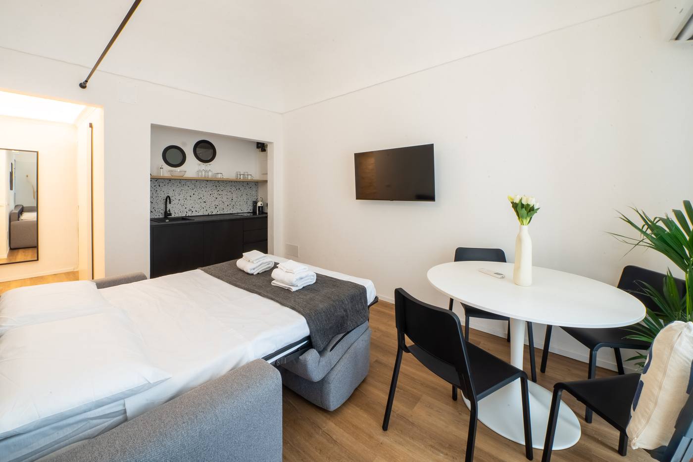 Soggiorno e cucina Rossotti Rooms